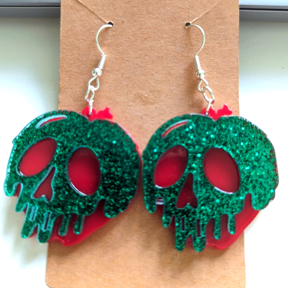 Poison Apple Earrings | Halloween Earrings | Halloween jewelry